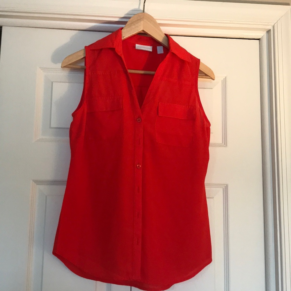 NWT NY and Co orange sleeveless top